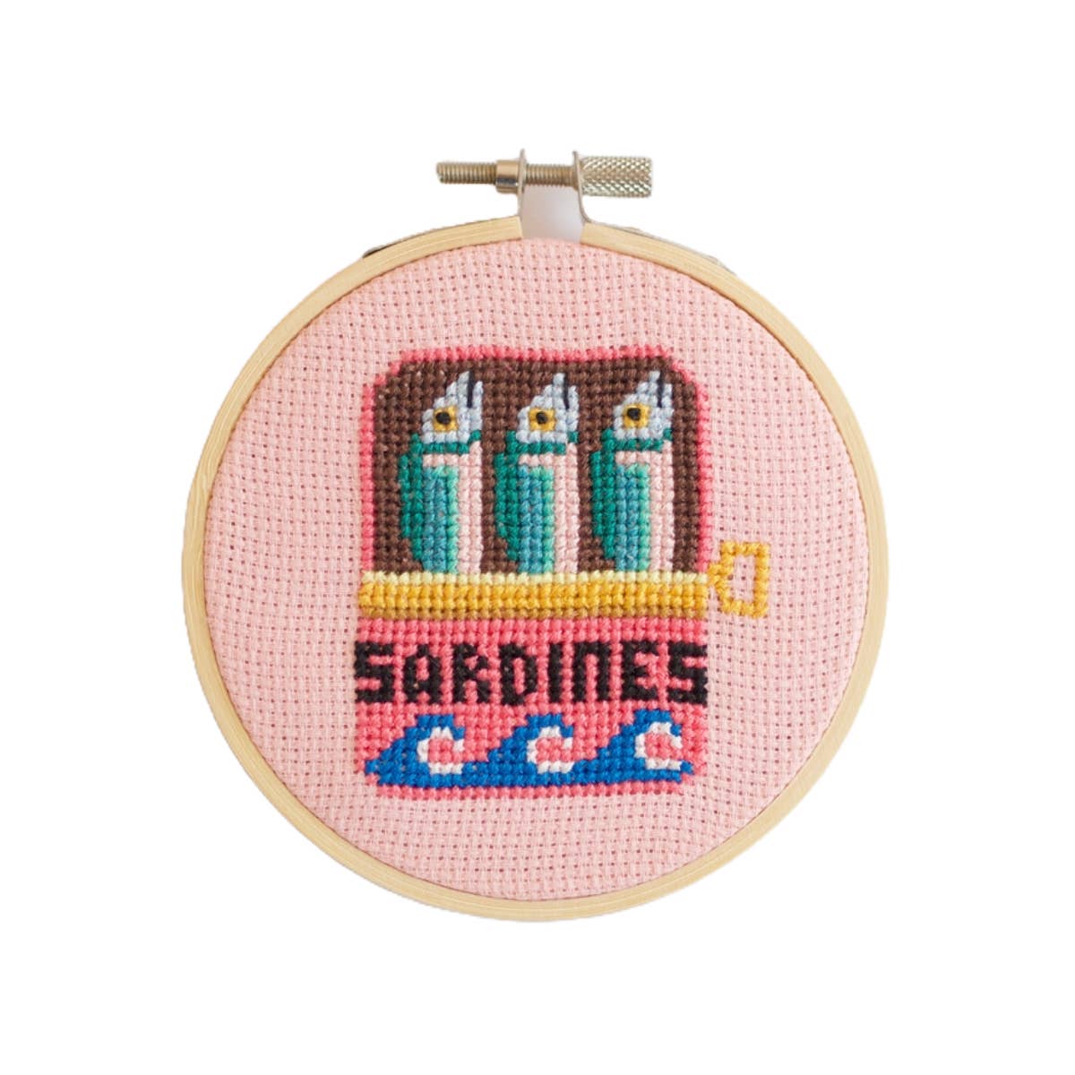 Sardines Cross Stitch Kit by Cotton Clara