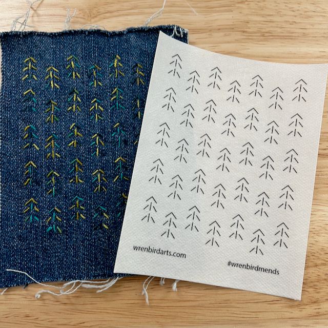 Wrenbird Arts mending transfers need no tracing paper, pencils or iron