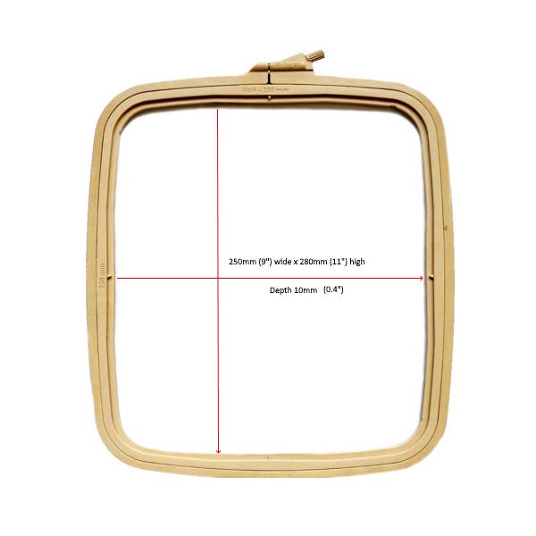 Nurge Square Plastic Embroidery Hoop, 11in x 10in