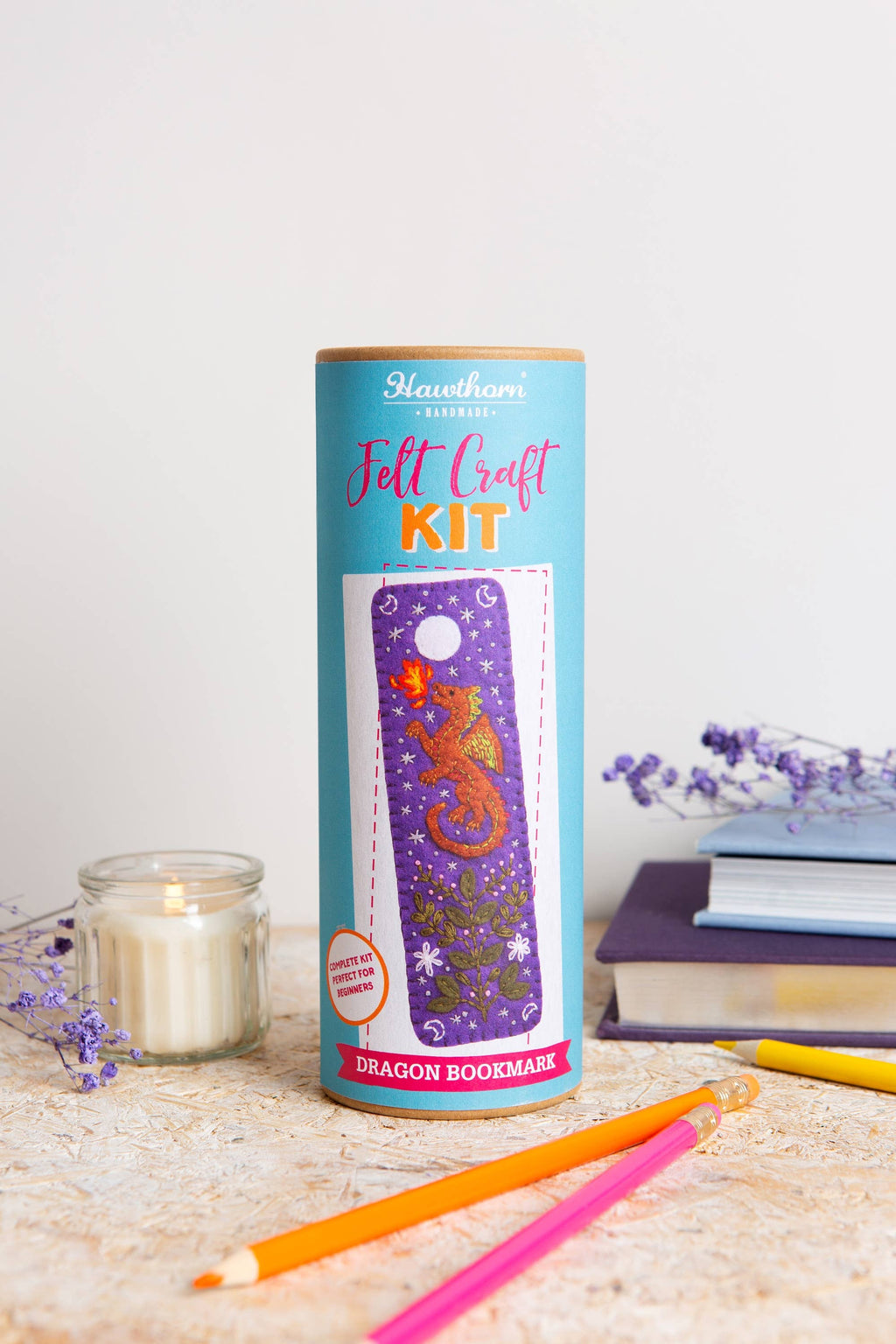 Dragon Bookmark felt craft kit by Hawthorn Handmade