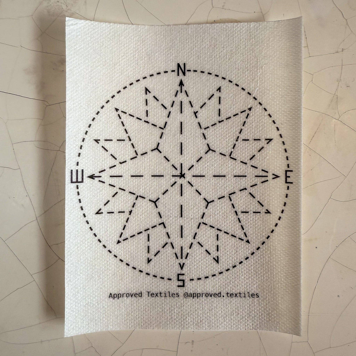 Nauticals wash-away mending transfers printed on water-soluble stabilizer, 4.25 x 5.5 inches per cut-out