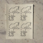 Catshiko wash-away mending transfers printed on water-soluble stabilizer, 4.25 x 5.5 inches per cut-out