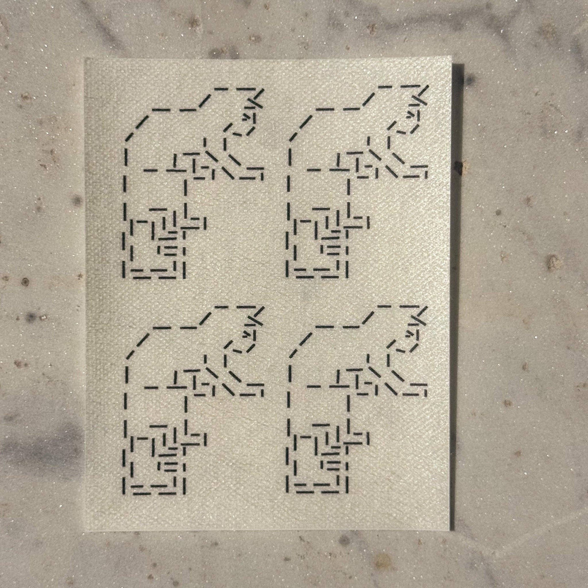 Catshiko wash-away mending transfers printed on water-soluble stabilizer, 4.25 x 5.5 inches per cut-out