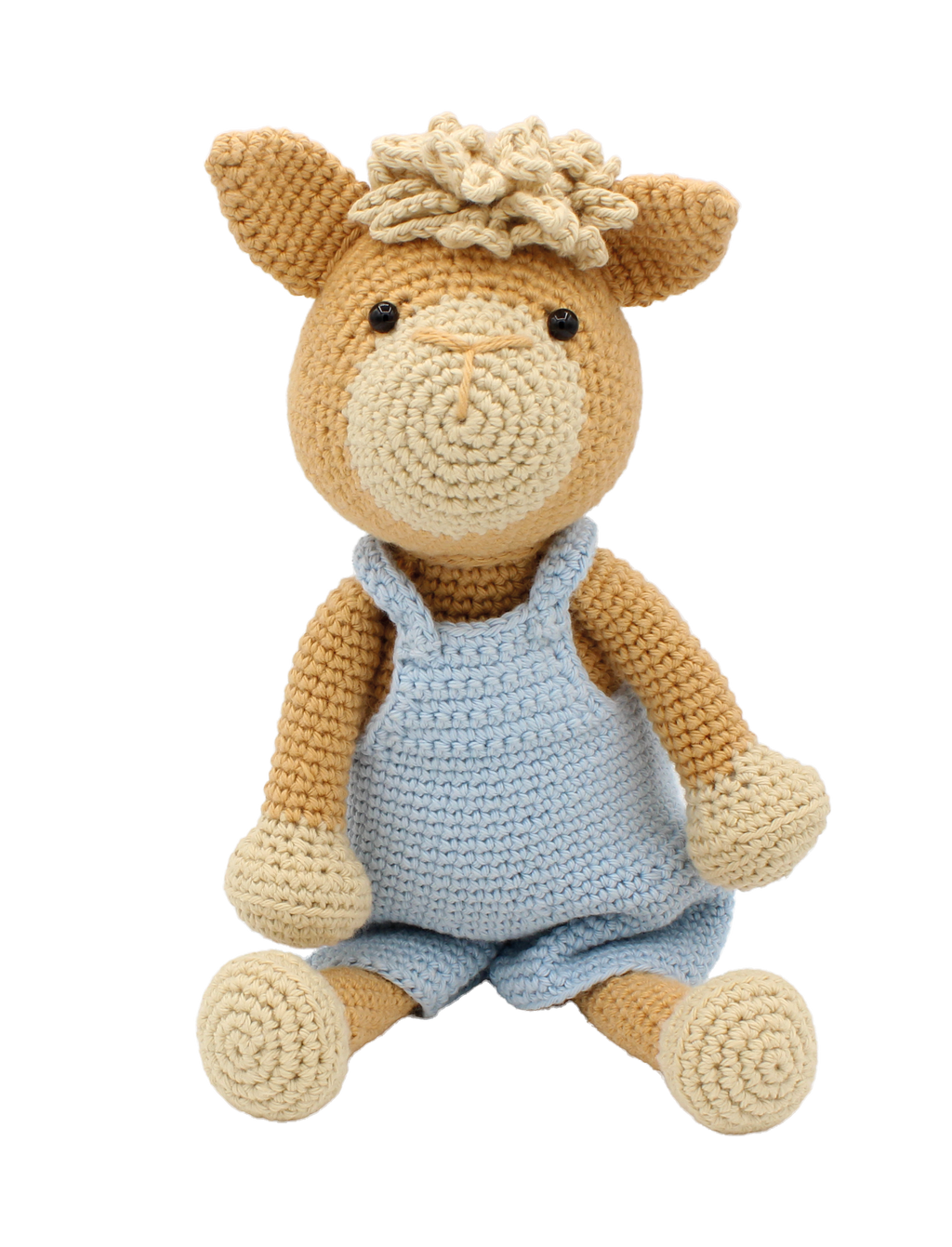 Bram alpaca amigurumi crochet kit, 100% organic cotton yarn