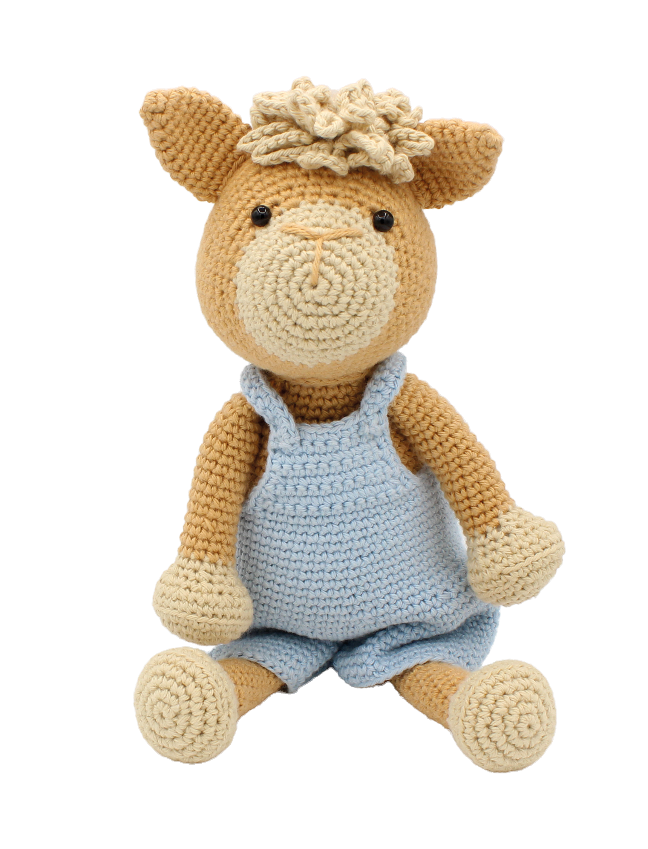 Bram alpaca amigurumi crochet kit, 100% organic cotton yarn