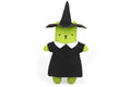 Witch Cat felt doll kit by Kiriki Press, a green cat in a black pointed hat and dress