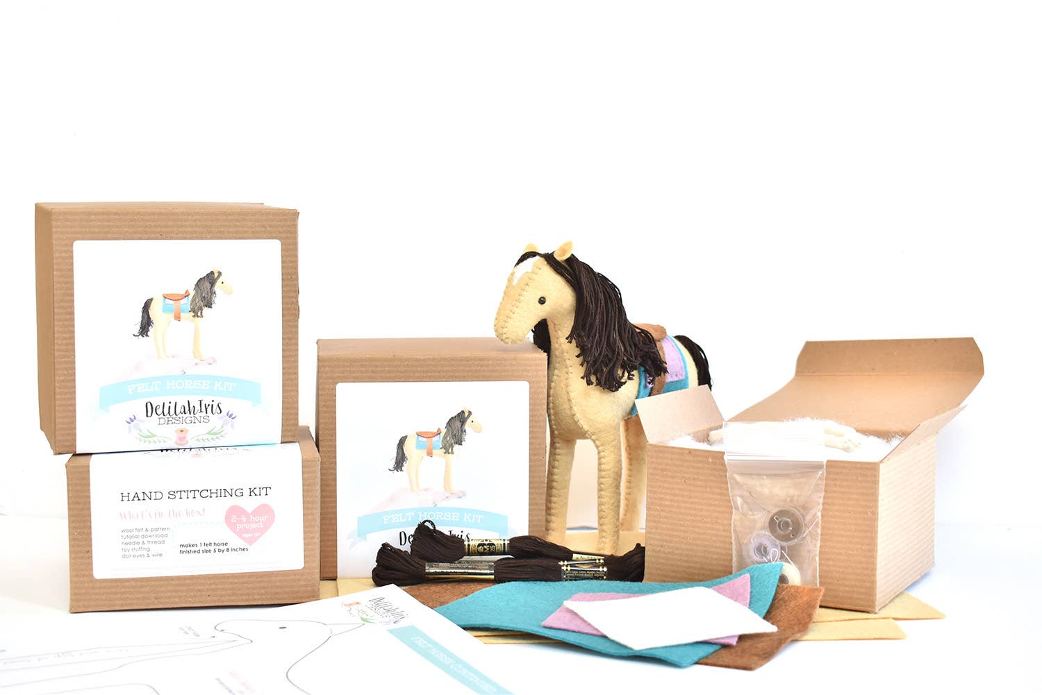 Felt Horse Sewing Kit by DelilahIris