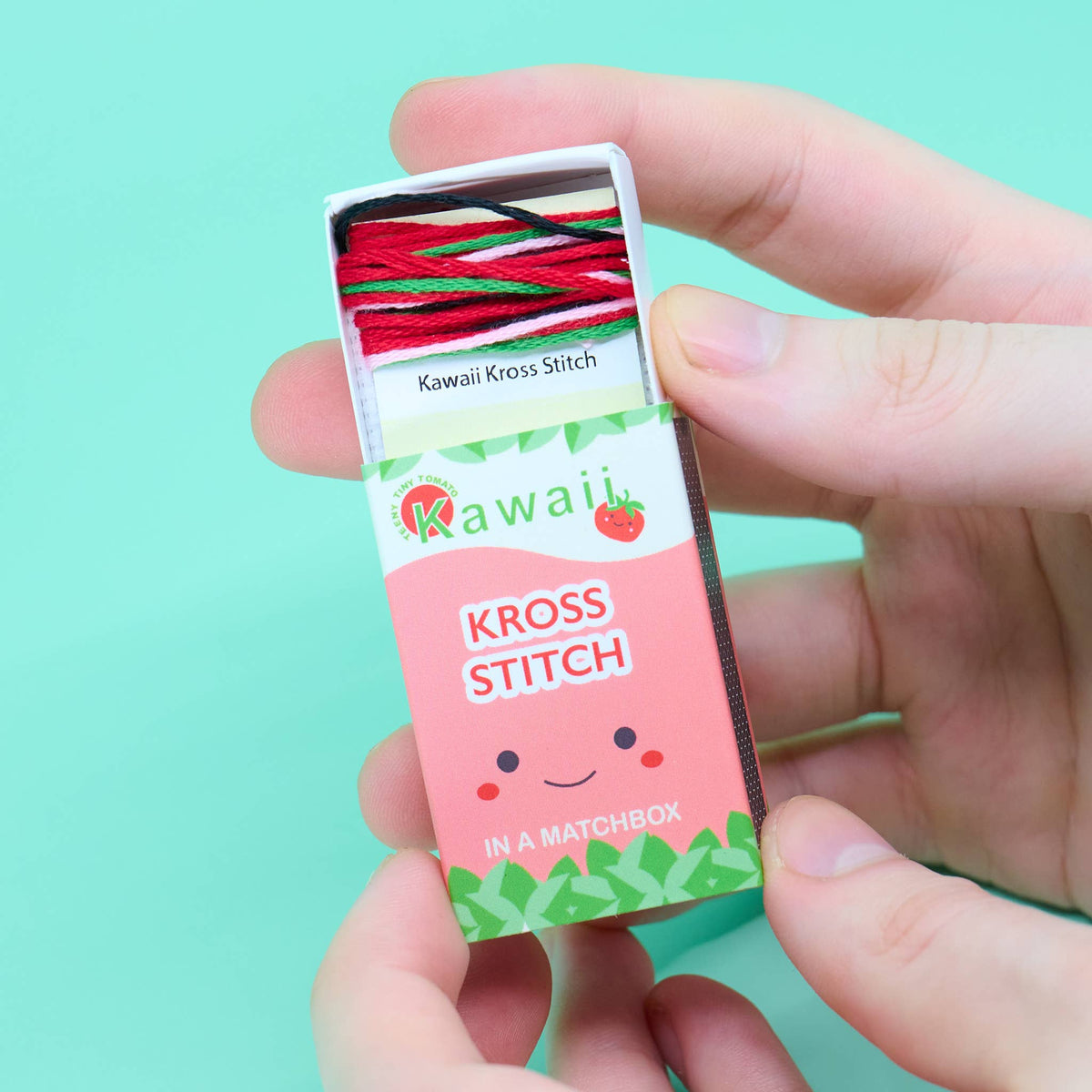 Kawaii Tomato mini cross stitch kit from The Stitch