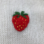 Thirteen designs from 1 to 4 inches, including cherries, a banana, a beet and broccoli