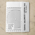 Eva Hesse geometric visible mending transfer pack by Approved Textiles, four wash-away grid and loop designs