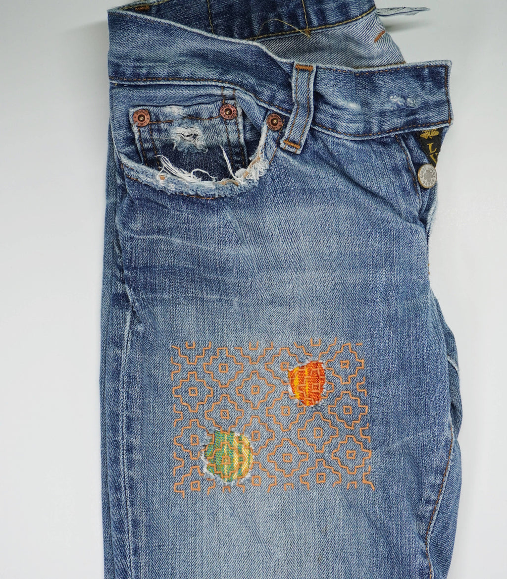 Socorro Society Sashiko Stick n' Stitch Hitomezashi Pattern