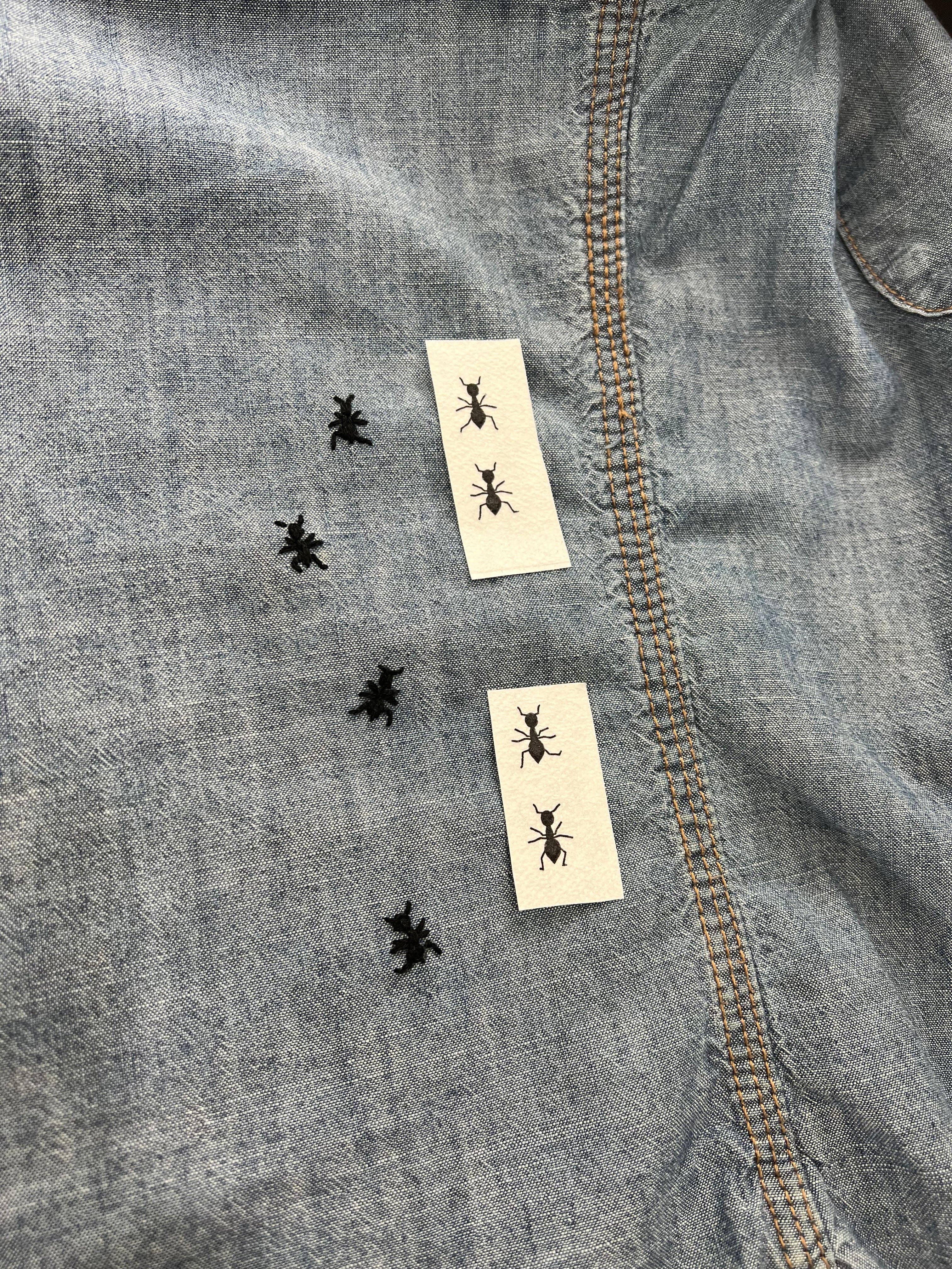 Each Wrenbird Arts bug transfer is single use, with a stitch guide included