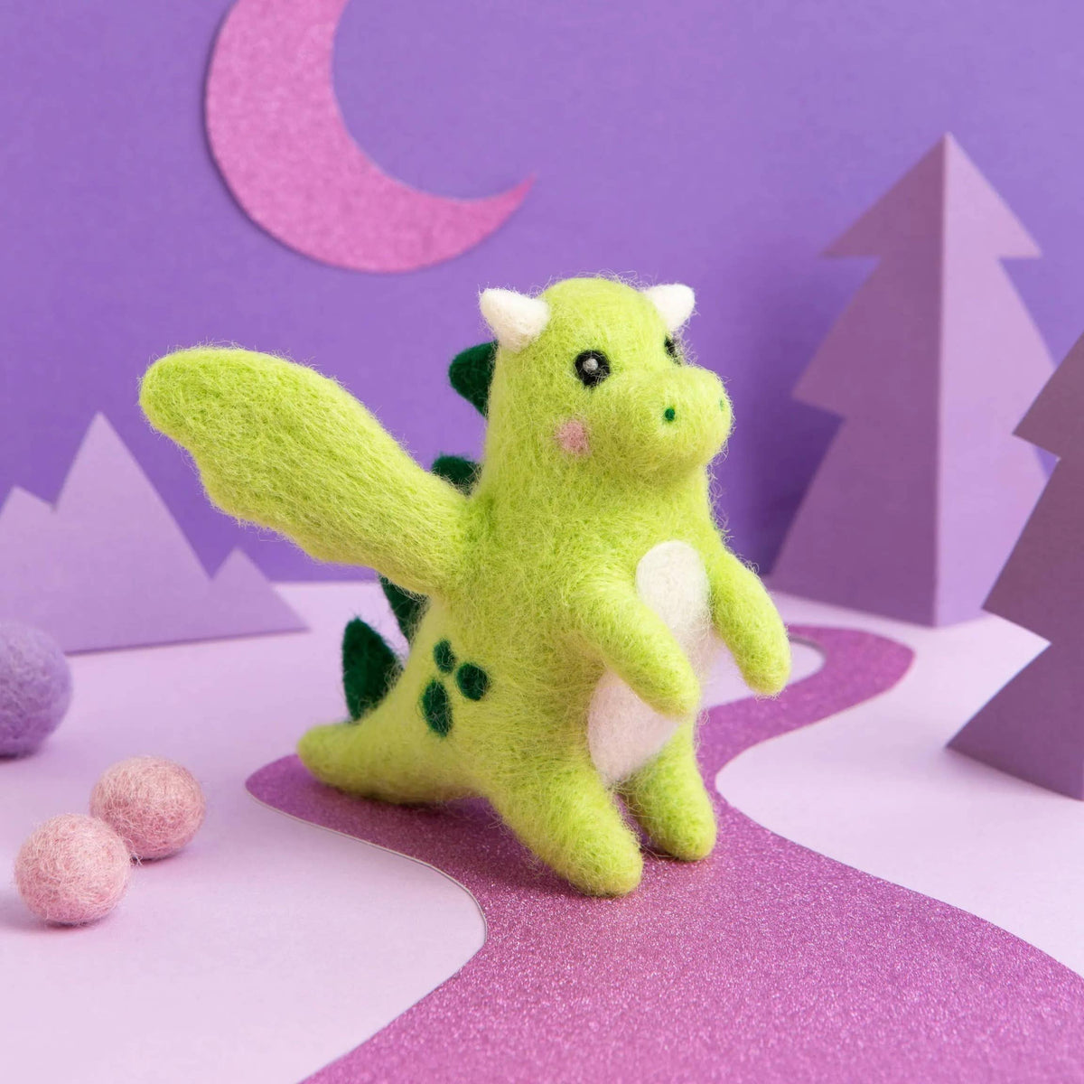 Mini needle felted baby dragon made from British wool tops