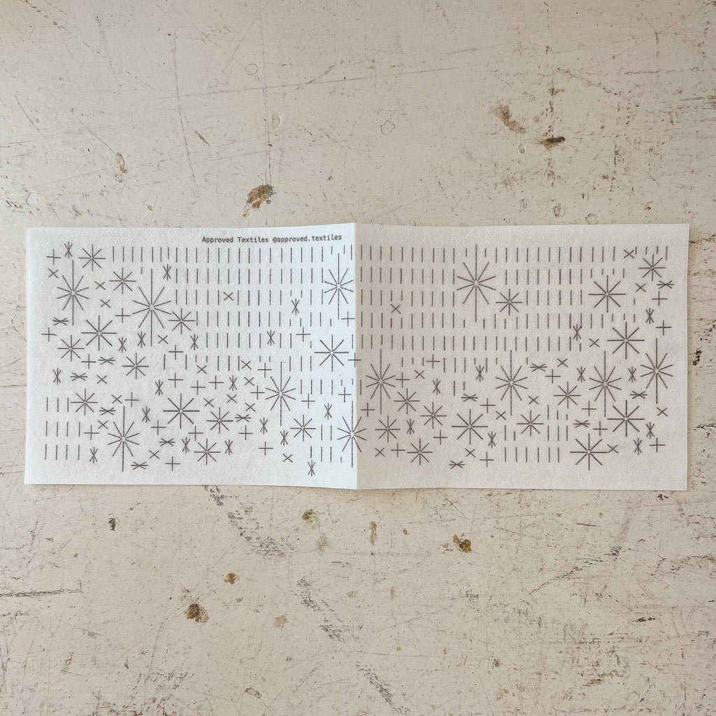 Stars minimal mending patterns for patching denim, jackets and worn clothing
