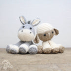 Lente Donkey knitted amigurumi soft toy
