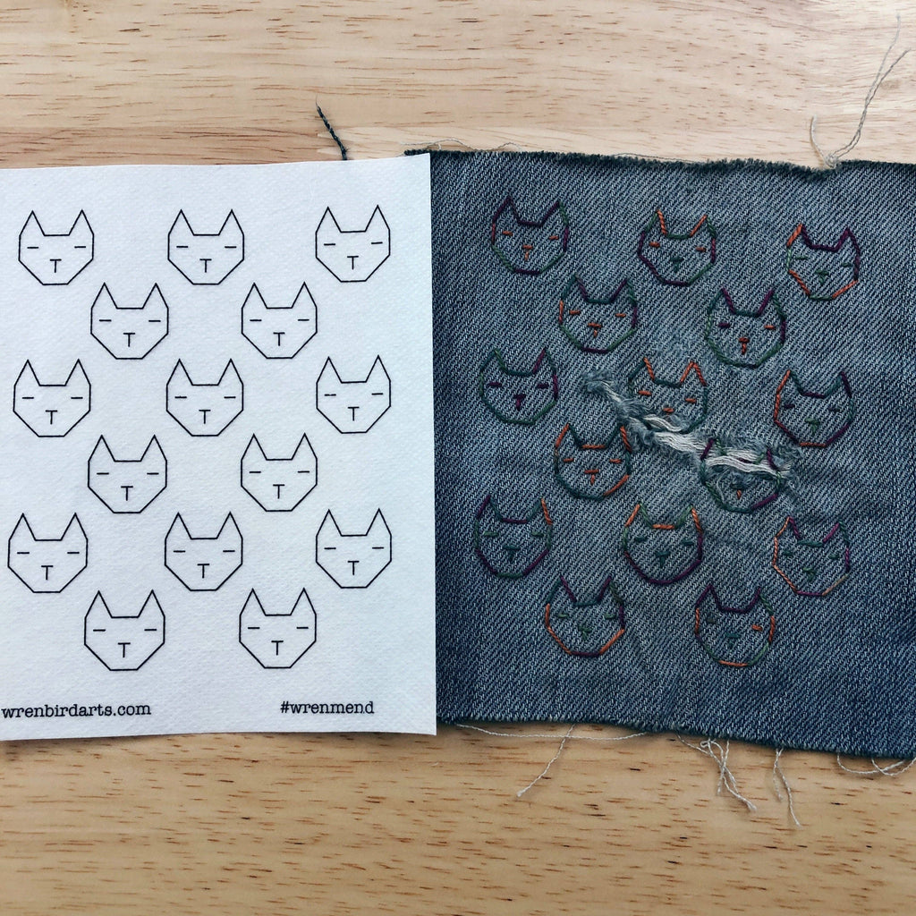 Set #6 Pink Cat in its compostable sleeve with printed instructions