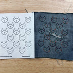 Set #6 Pink Cat in its compostable sleeve with printed instructions