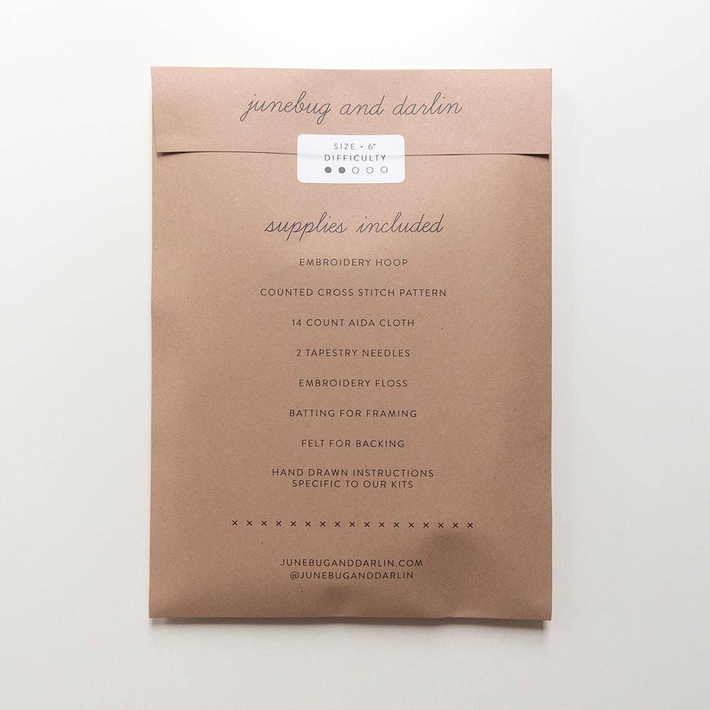 Violet Vibes cross stitch kit by Junebug and Darlin, view 4