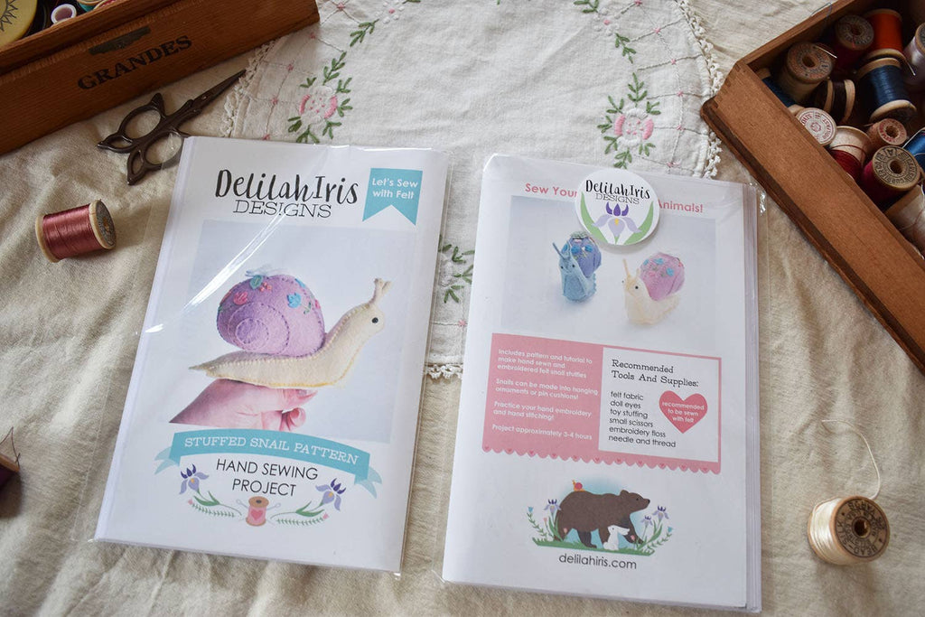 Felt Snail Sewing Pattern by DelilahIris