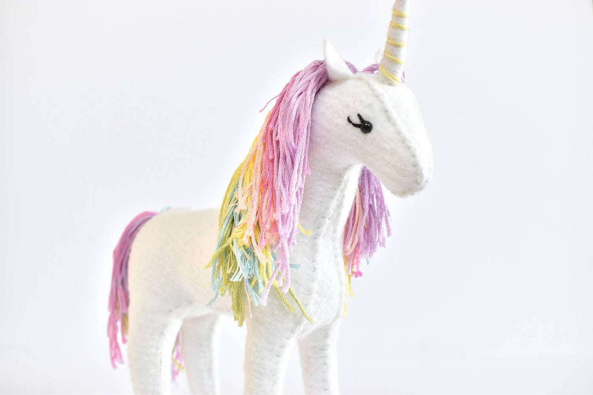 Pastel Rainbow Unicorn Felt Sewing Kit by DelilahIris