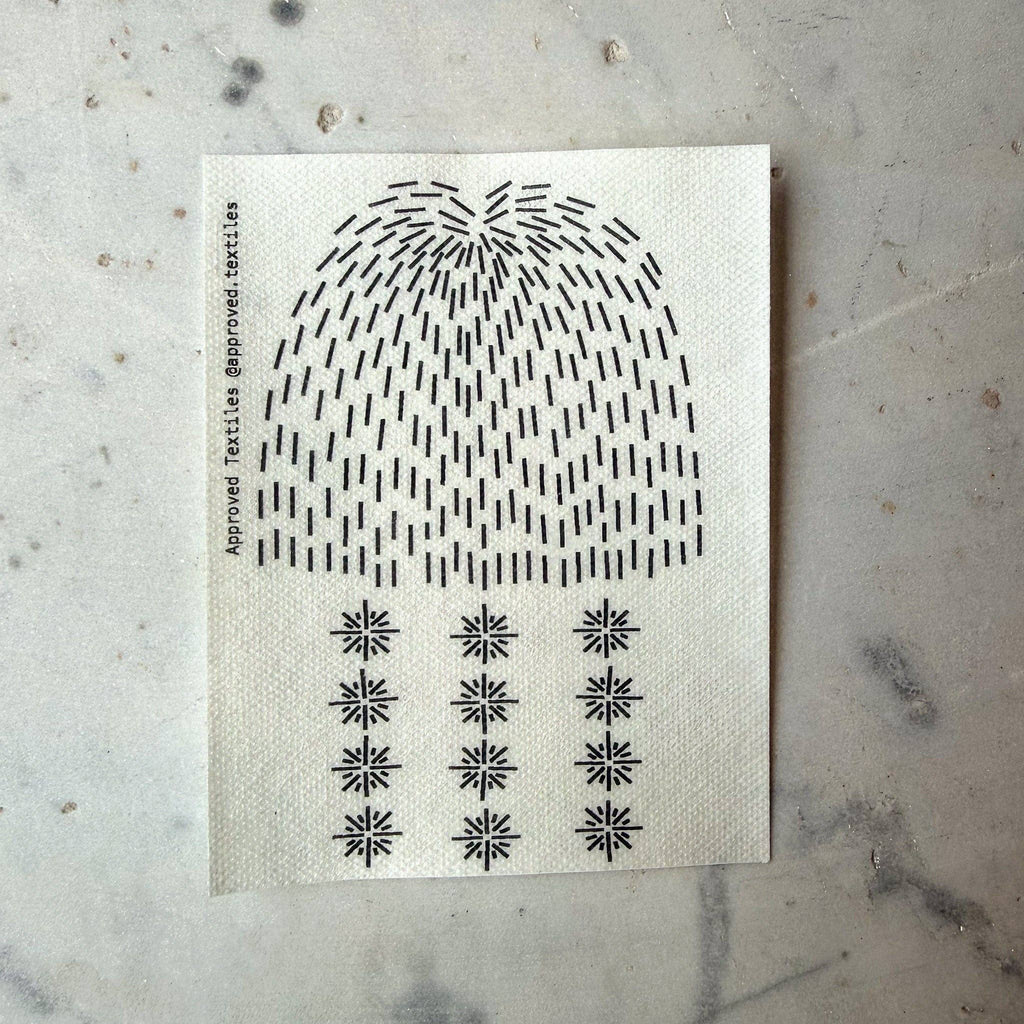 Hanabi visible mending transfers, four designs inspired by summer fireworks in Japan