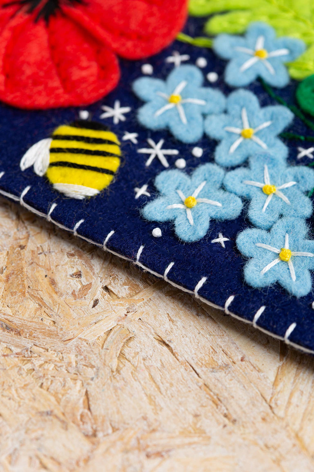 Wildflower Pennant felt craft kit materials