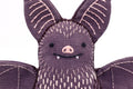 Bat embroidered doll kit by Kiriki Press, a level 1 screen printed pattern on cotton
