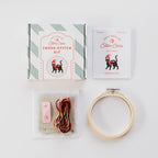 Christmas Cat Cross Stitch Kit by Cotton Clara