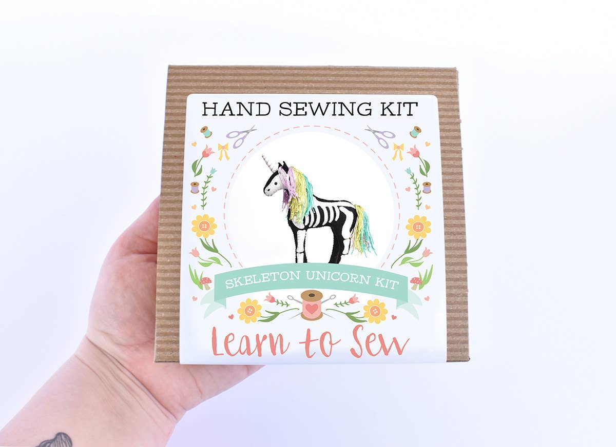 Skeleton Unicorn Felt Sewing Kit by DelilahIris