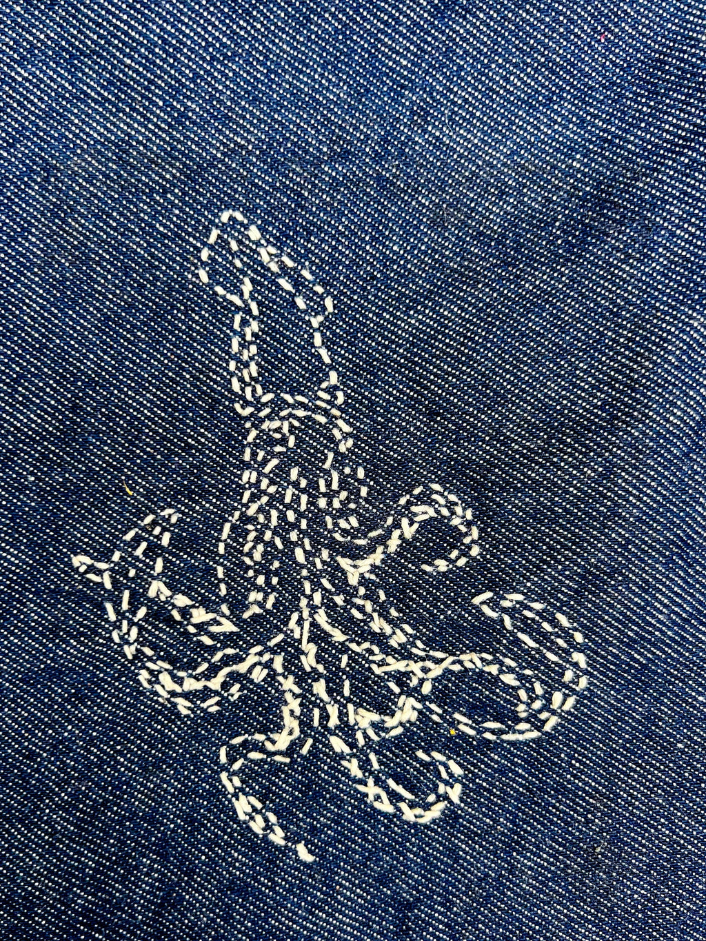 Nauticals stick and stitch embroidery transfers with maritime rope twist motifs for visible mending