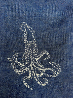 Nauticals stick and stitch embroidery transfers with maritime rope twist motifs for visible mending