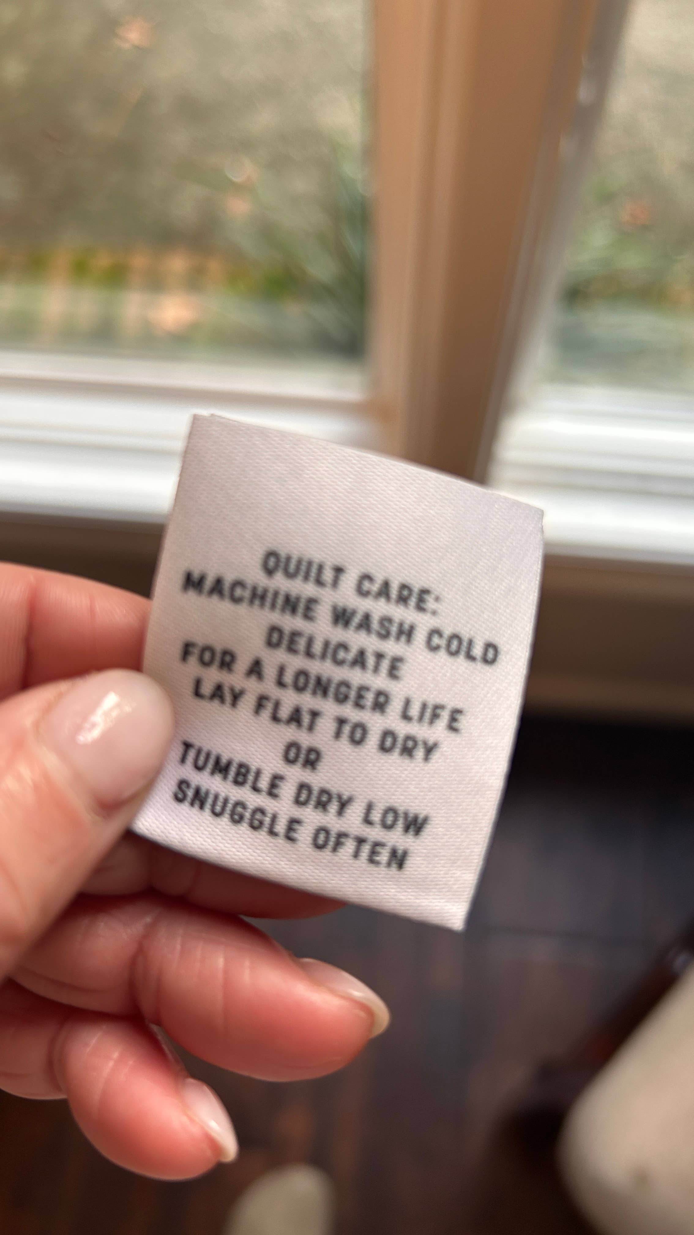 Pack of three Love in Every Stitch grey sew-in labels