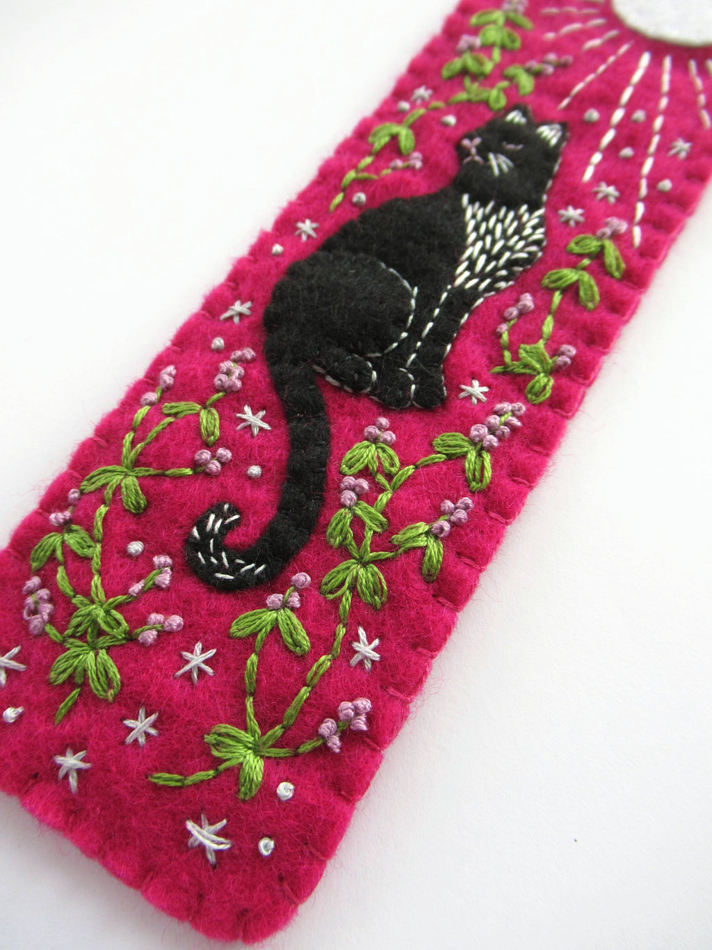 Black Cat Bookmark felt craft kit by Hawthorn Handmade