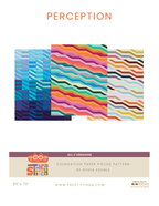 Perception quilt pattern bundle by Nydia Kehnle, Ocean, Slide and Afghan colorways